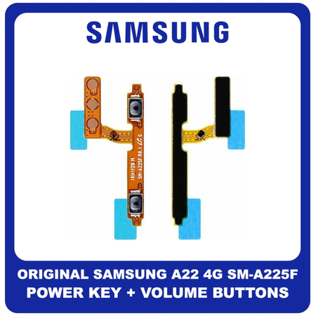 Γνήσια Original Samsung Galaxy A22 4G, A 22 4G (SM-A225F, SM-A225F/DS) Power Key Flex Cable On/Off + Volume Key Buttons Καλωδιοταινία Πλήκτρων Εκκίνησης + Έντασης Ήχου GH59-15473A (Service Pack By Samsung)