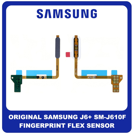 Γνήσια Original Samsung Galaxy J6+, Galaxy J6 Plus (SM-J610F, SM-J610F, SM-J610G, SM-J610FN) Fingerprint Flex Sensor Αισθητήρας Δακτυλικού Αποτυπώματος Gray Γκρι GH96-12109C (Service Pack By Samsung)​