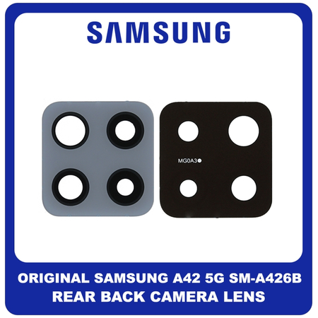 Γνήσια Original Samsung Galaxy A42 5G, Galaxy A 42 5G (SM-A426B, SM-A426B/DS, SM-A4260) Rear Back Camera Glass Lens Πίσω Τζαμάκι Κάμερας Prism Dot Gray Γκρι GH64-08249C (Service Pack By Samsung)