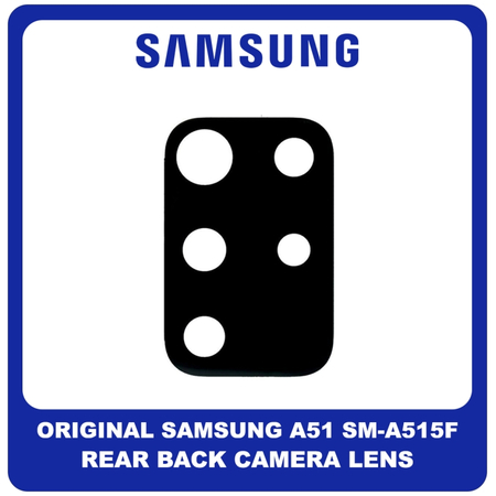 Γνήσια Original Samsung Galaxy A51, A 51 (SM-A515F, SM-A515F/DSN, SM-A515F/DS) Rear Back Camera Glass Lens Πίσω Τζαμάκι Κάμερας Prism Crush Black Μαύρο GH64-07802A (Service Pack By Samsung)​