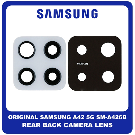 Γνήσια Original Samsung Galaxy A42 5G, Galaxy A 42 5G (SM-A426B, SM-A426B/DS, SM-A4260) Rear Back Camera Glass Lens Πίσω Τζαμάκι Κάμερας Prism Dot White Άσπρο GH64-08249B (Service Pack By Samsung)