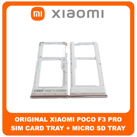 Γνήσια Original Xiaomi Poco X3 Pro, Poco X3Pro (M2102J20SG, M2102J20SI) SIM Card Tray + Micro SD Tray Slot Υποδοχέας Βάση Θήκη Κάρτας SIM Rose Gold (Service Pack By Xiaomi)