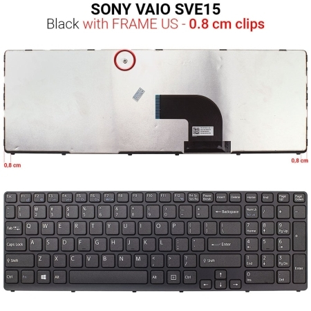 Πληκτρολόγιο Sve15 Black 0,8cm