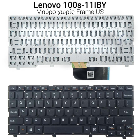Πληκτρολόγιο Lenovo Ideapad 100s-11iby no Frame us Μαύρο
