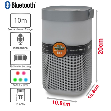 Bluetooth Ηχείο Φορητό Lanter Grey b15
