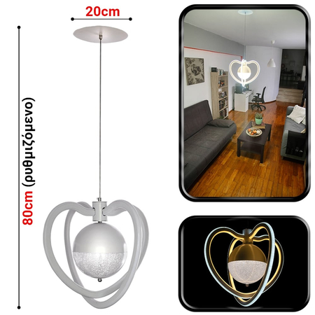 Πολυέλαιος led Heart Light  (302)