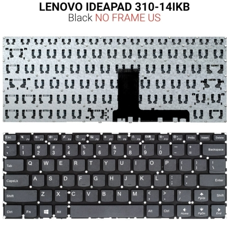 Πληκτρολόγιο Lenovo Ideapad 310-14ikb no Frame us