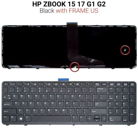 Πληκτρολόγιο hp Zbook 15 17 g1 g2