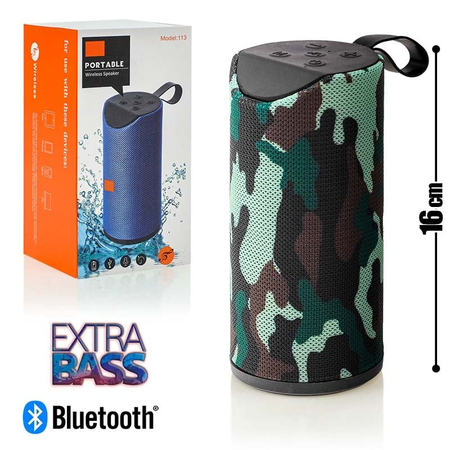 Ηχείο Bluetooth Wireless Cyclinder Army Camo