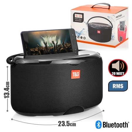 True Bass Hifi Bluetooth με Βάση Κινητού Black