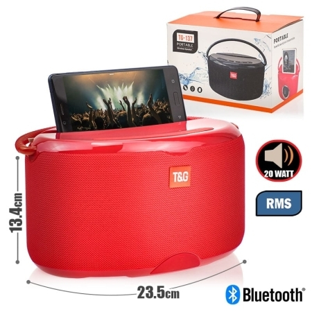 True Bass Hifi Bluetooth με Βάση Κινητού red