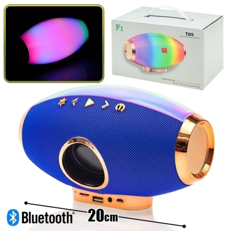 Precious Gold Hifi Bluetooth True Stereo led Blue