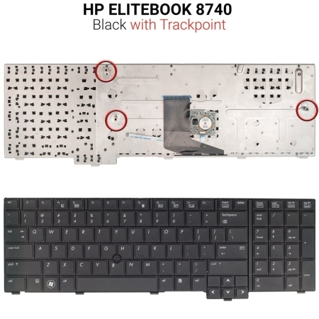 Πληκτρολόγιο hp Elitebook 8740 με Trackpoint