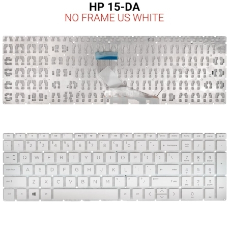 Πληκτρολόγιο hp 15-da no Frame us White