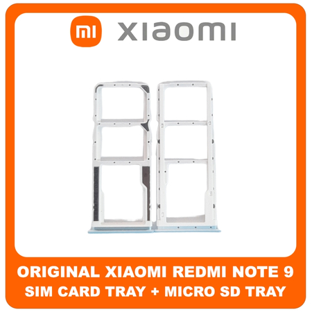 Γνήσιο Original Xiaomi Redmi Note 9, Redmi Note9 (M2003J15SC, M2003J15SG, M2003J15SS) SIM Card Tray + Micro SD Tray Slot Υποδοχέας Βάση Θήκη Κάρτας SIM Polar White Άσπρο 482000003H3W​ (Service Pack By Xiaomi)