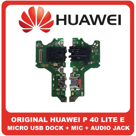 Γνήσια Original Huawei P 40 Lite E, P 40Lite E (ART-L28, ART-L29, ART-L29N) Micro USB Charging Dock Connector Flex Sub Board, Καλωδιοταινία Υπό Πλακέτα Φόρτισης + Microphone Μικρόφωνο + Audio Jack Θύρα Ακουστικών 02353LJD​ (Service Pack By Huawei)​