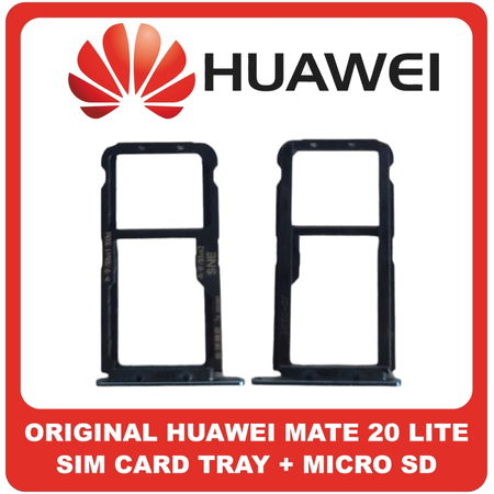 Γνήσια Original Huawei Mate 20 Lite, Mate 20Lite (SNE-L21 SNE-AL00, SNE-LX1) SIM Card Tray + Micro SD Tray Slot Υποδοχέας Βάση Θήκη Κάρτας SIM Sapphire Blue Μπλε 51661KAW  (Service Pack By Huawei)
