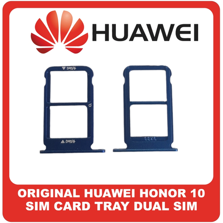 Γνήσια Original Huawei Honor 10, Honor10 (COL-AL10, COL-L29) Sim Card Tray Dual Sim Υποδοχέας Θήκης Κάρτας Sim Phantom Blue Μπλε 51661HYV (Service Pack By Huawei)