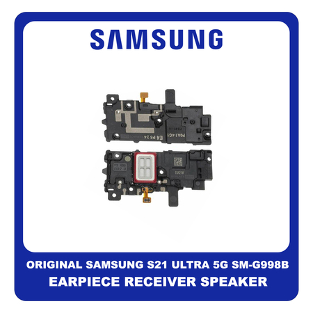 Γνήσια Original Samsung Galaxy S21 Ultra 5G (SM-G998B, SM-G998B/DS, SM-G998U) EarPiece Receiver Speaker Ακουστικό With Plastic Plate (Service Pack By Samsung)