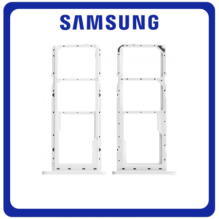Γνήσια Original Samsung Galaxy A03s (SM-A037F, SM-A037F/DS) SIM Card Tray + Micro SD Tray Slot Υποδοχέας Βάση Θήκη Κάρτας SIM White Άσπρο GH81-21257A (Service Pack By Samsung)