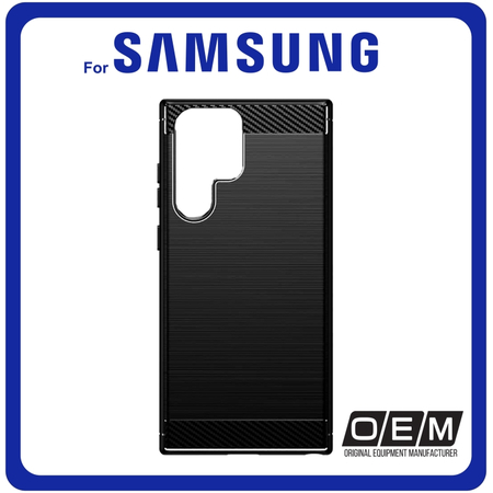 ​Θήκη Πλάτης - Back Cover, Silicone Σιλικόνη Black Μαύρο For Samsung S22 Ultra 5G
