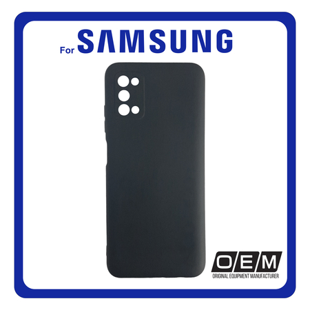 Θήκη Πλάτης - Back Cover, Silicone Σιλικόνη Matt TPU Black Μαύρο For Samsung A03S
