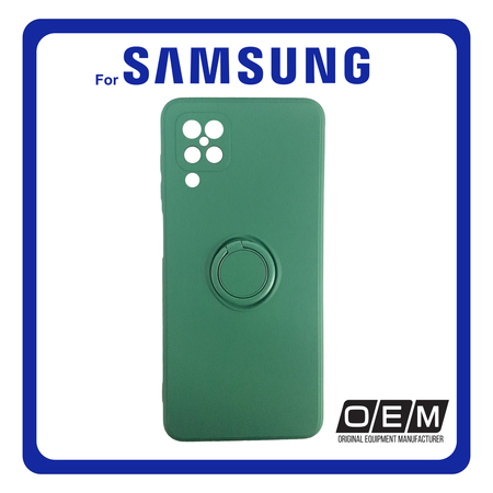 Θήκη Πλάτης - Back Cover, Silicone Σιλικόνη Finger Grip TPU Forest Green Πράσινο For Samsung A12/M12