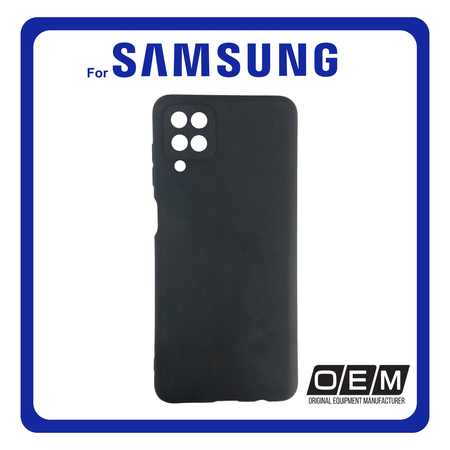 Θήκη Πλάτης - Back Cover, Silicone Σιλικόνη Matt TPU Black Μαύρο For Samsung A12/Μ12