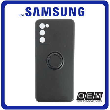 Θήκη Πλάτης - Back Cover, Silicone Σιλικόνη Finger Grip TPU Black Μαύρο for Samsung S20 FE/S20 FE 5G​