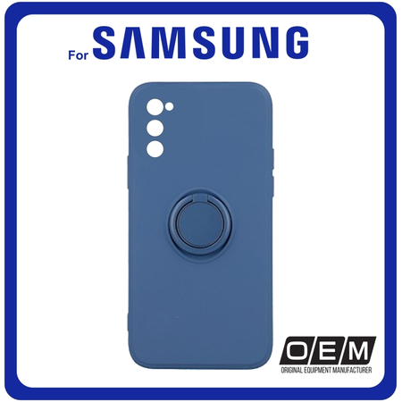 Θήκη Πλάτης - Back Cover, Silicone Σιλικόνη Finger Grip TPU Blue Μπλε for Samsung S20 FE/S20 FE 5G