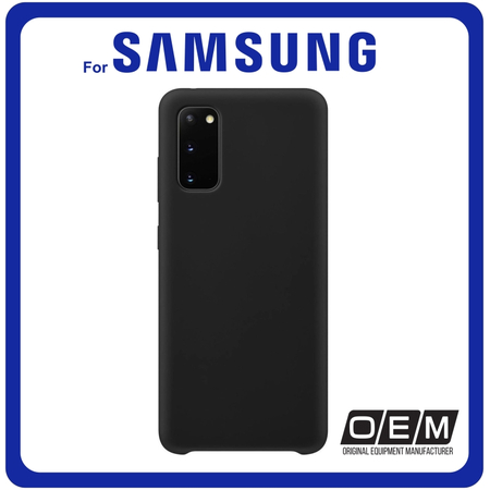 Θήκη Πλάτης - Back Cover, Silicone Σιλικόνη TPU Black Μαύρο For Samsung S20​