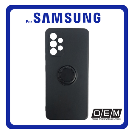 Θήκη Πλάτης - Back Cover, Silicone Σιλικόνη Finger Grip TPU Black Μαύρο For Samsung A32 4G