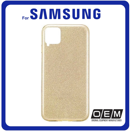 Θήκη Πλάτης - Back Cover, Silicone Σιλικόνη Glitter TPU Gold Χρυσό For Samsung A22 4G