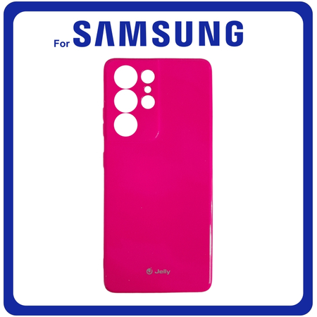 Jelly Θήκη Πλάτης - Back Cover, Silicone Σιλικόνη TPU Pink Ροζ For Samsung S21 Ultra 5G