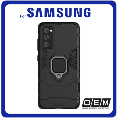 Θήκη Πλάτης - Back Cover, Silicone Σιλικόνη Ring Armor TPU Black Μαύρο For Samsung S20