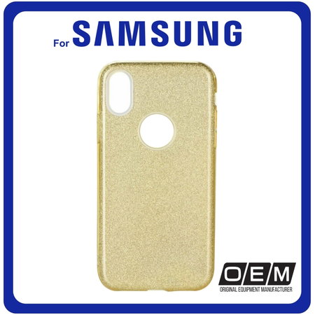Θήκη Πλάτης - Back Cover, Silicone Σιλικόνη TPU Glitter Gold Χρυσό For Samsung A20e