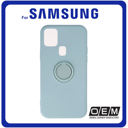 Θήκη Πλάτης - Back Cover, Silicone Σιλικόνη Finger Grip Light Green Πράσινο For Samsung A21S