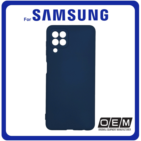 Θήκη Πλάτης - Back Cover, Silicone Σιλικόνη Matt TPU Dark Blue For Samsung A22 4G