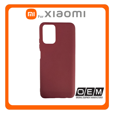 Θήκη Πλάτης - Back Cover, Silicone Σιλικόνη Matt TPU Burgundy Μπορντό For Xiaomi Redmi Note 10 4G/Note 10S