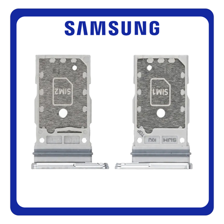 Γνήσια Original Samsung Galaxy S22 Ultra 5G (SM-S908B, SM-S908B/DS) Sim Card Tray Dual Sim Υποδοχέας Θήκης Κάρτας Sim Phantom White Άσπρο GH98-47138C (Service Pack By Samsung)