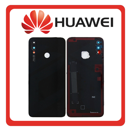 HQ OEM Συμβατό Για Huawei P Smart+, P Smart Plus (POT-LX1T) Rear Back Battery Cover Πίσω Κάλυμμα Καπάκι Πλάτη Μπαταρίας + Camera Lens Τζαμάκι Κάμερας Midnight Black Μαύρο (Grade AAA+++)