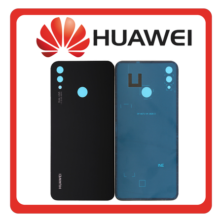 HQ OEM Συμβατό Huawei P Smart+ 2019, P Smart Plus 2019 (POT-LX1T) Rear Back Battery Cover Πίσω Κάλυμμα Καπάκι Πλάτη Μπαταρίας Midnight Black Μαύρο (Grade AAA+++)