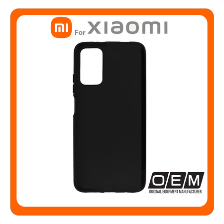Θήκη Πλάτης - Back Cover, Silicone Σιλικόνη Matt Black Μαύρο For Xiaomi Redmi Note 10/Note10S/Poco M5S
