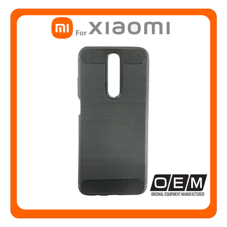 Θήκη Πλάτης - Back Cover, Silicone Σιλικόνη Carbon Black Μαύρο For Xiaomi Poco X2