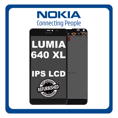New Refurbished Nokia Lumia 640 XL, IPS LCD Display Screen Assembly Οθόνη + Touch Screen Digitizer Μηχανισμός Αφής Black Μαύρο