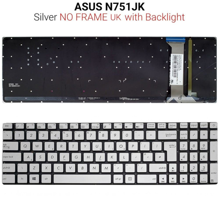 Πληκτρολόγιο Asus N751jk Backlight no Frame uk