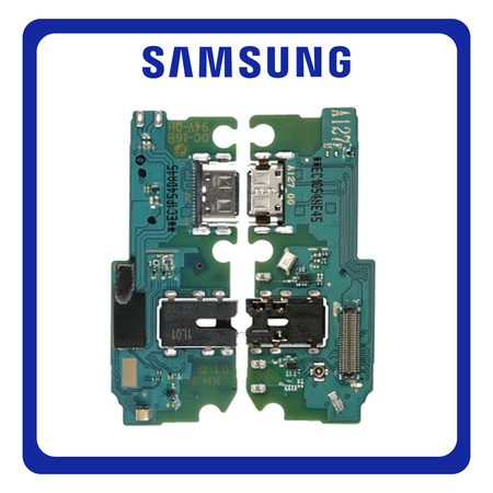 Γνήσια Original Samsung Galaxy A12 Nacho (SM-A127F/DSN), USB Type-C Charging Dock Connector Flex Sub Board, Καλωδιοταινία Υπό Πλακέτα Φόρτισης + Microphone Μικρόφωνο + Audio Jack Θύρα Ακουστικών GH96-14636A (Service Pack By Samsung)