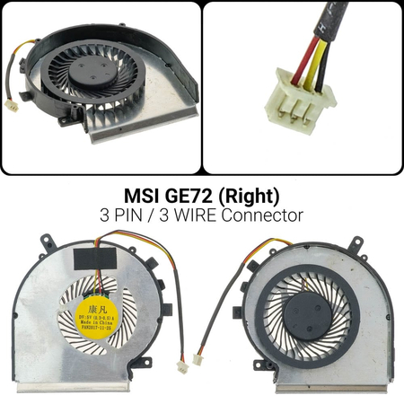 Ανεμιστήρας msi Ge72 cpu (Right)