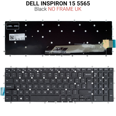 Πληκτρολόγιο Dell Inspiron 15 5565 no Frame uk