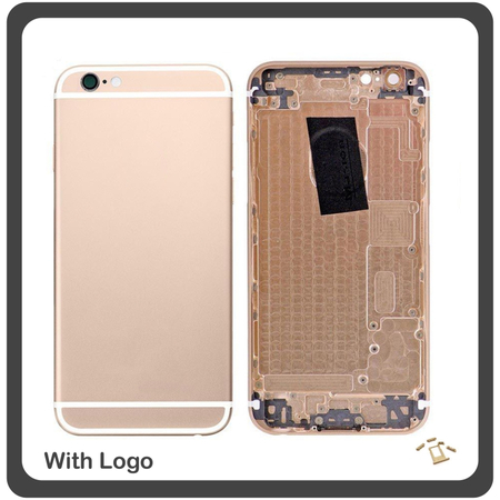 OEM HQ Apple Iphone 6s (A1633, A1688, A1691, A1700) Back Battery Cover- Housing Καπάκι Μπαταρίας- Σασί + Πλαινά πλήκτρα Side Keys + Θήκη Κάρτας Sim Holder Gold (Grade AAA+++)